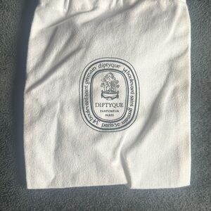 Diptyque White Drawstring Bag